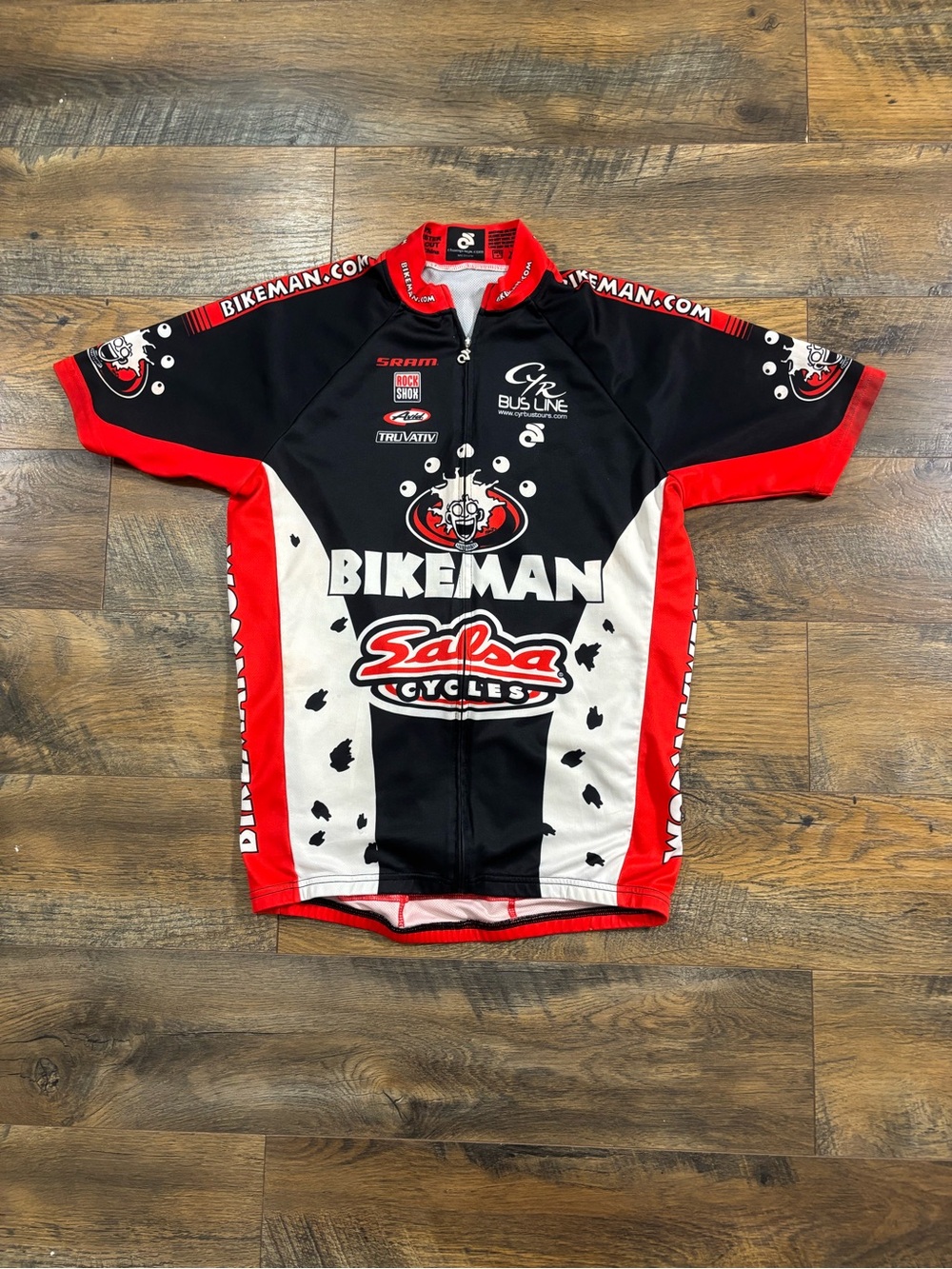 Salsa Cycles Bikeman Men’s Red Black White Cycling Jersey
